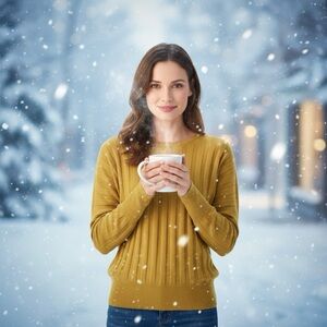 T Tahari Women's Golden Sweater